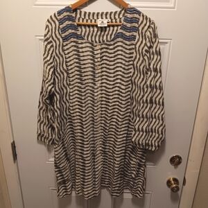 Dignity Not Charity Tunic Artsy Women's Medium 100% Cotton